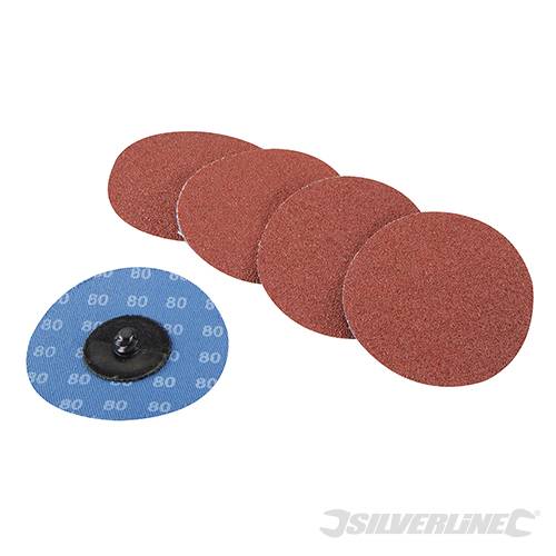 Dischi a scatto 75mm in ossido di alluminio grana 60 80 120 offerta silverline Silverline