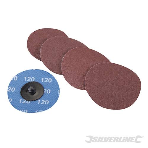 Dischi a scatto 75mm in ossido di alluminio grana 60 80 120 offerta silverline Silverline