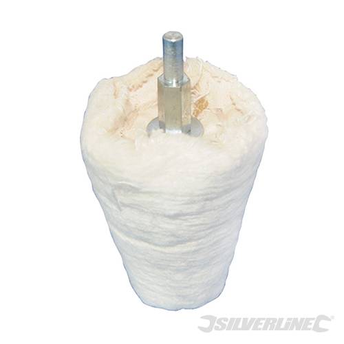 Spugna di lucidatura conica adatta a trapani con mandrino 6mm silverline Silverline
