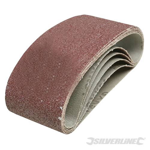 Nastri abrasivi 75 x 457mm in ossido di alluminio per levigatrici a nastro offerta silverline Silverline