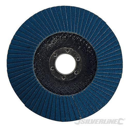 Disco a lamelle in zirconio per l'utilizzo con smerigliatrici angolari nuovo prodotto silverline Silverline