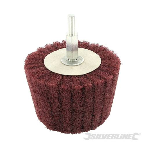Spugna lamellare cilindrica in fibra di nylon ideale per levigatura e pulitura di legno e metallo Silverline