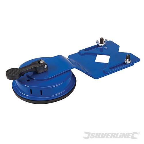 Maschera di trapanatura regolabile per piastrelle e guida per sega a tazza 120 mm silverline Silverline