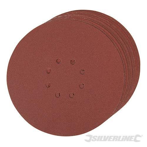 Fogli abrasivi circolari perforati a fissaggio a strappo in ossido di alluminio nuovo silverline Silverline
