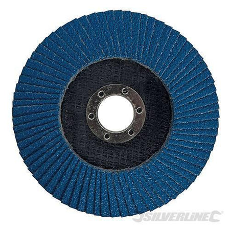 Disco a lamelle in zirconio per l'utilizzo con smerigliatrici angolari nuovo prodotto silverline Silverline