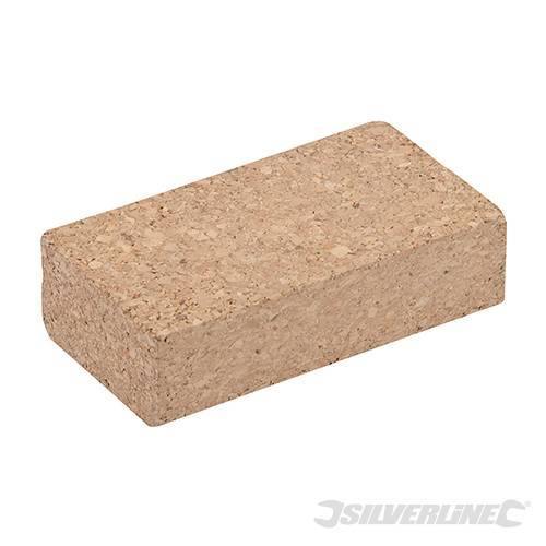 Blocco di levigatura in sughero 110 x 60 x 30 mm per levigatura a mano silverline Silverline