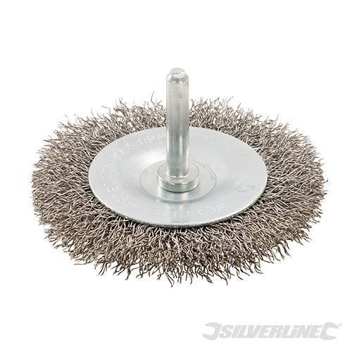 Spazzola rotante in acciaio per trapani Silverline adatta alla rimozione di ruggine vernice e sbavature da saldatura Silverline