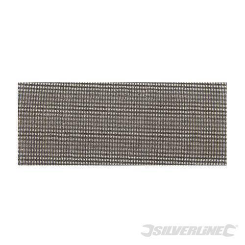 Fogli a rete abrasivi fissaggio a strappo 115 x 230 mm per platorelli riutilizzabili silverline Silverline