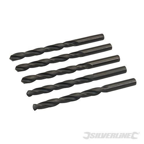 Punte trapano Jobber HSS-R in acciaio forgiato 4341 per metalli Silverline 5 pezzi silverline