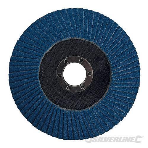 Disco a lamelle in zirconio per l'utilizzo con smerigliatrici angolari nuovo prodotto silverline Silverline