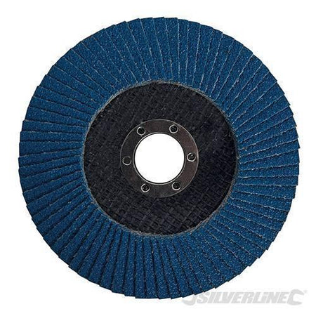 Disco a lamelle in zirconio per l'utilizzo con smerigliatrici angolari nuovo prodotto silverline Silverline