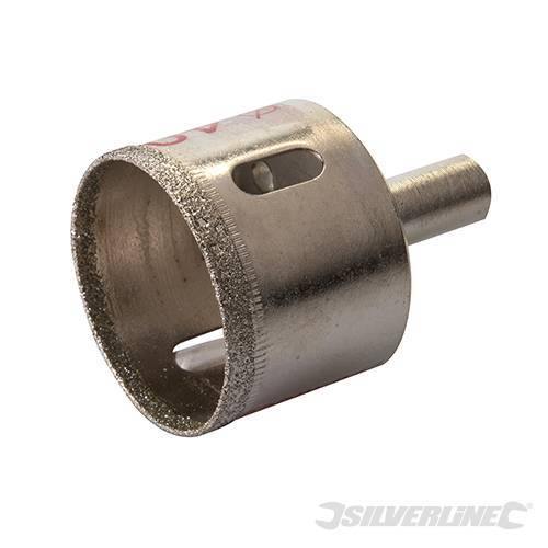 Sega a tazza diamantata per forare piastrelle , vetro, marmo, ardesia e gres porcellanato varie mis. silverline