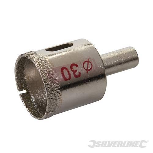 Sega a tazza diamantata per forare piastrelle , vetro, marmo, ardesia e gres porcellanato varie mis. silverline