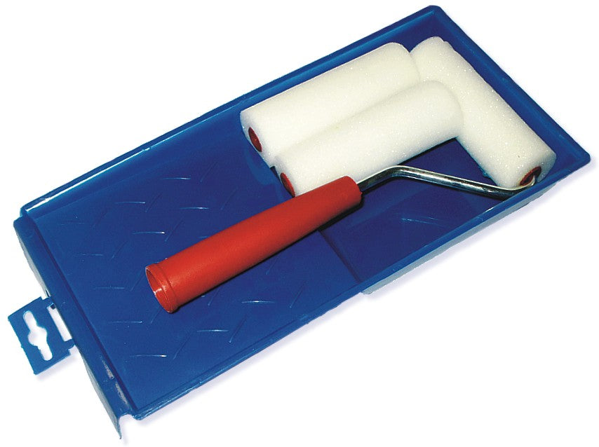 SET RULLI DA VERNICE 3 pezzi PIU' VASCHETTA IN PLASTICA RIGIDA BEAST Beast