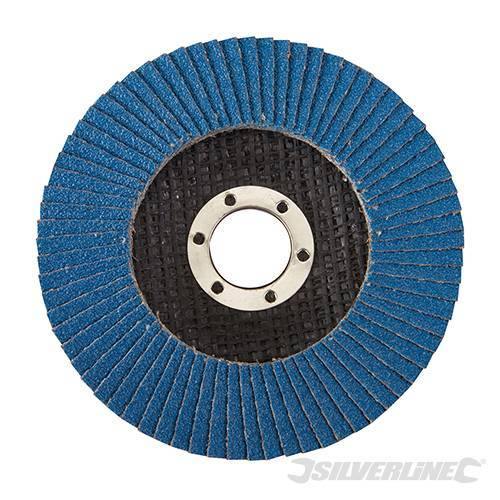 Disco a lamelle in zirconio per l'utilizzo con smerigliatrici angolari nuovo prodotto silverline Silverline