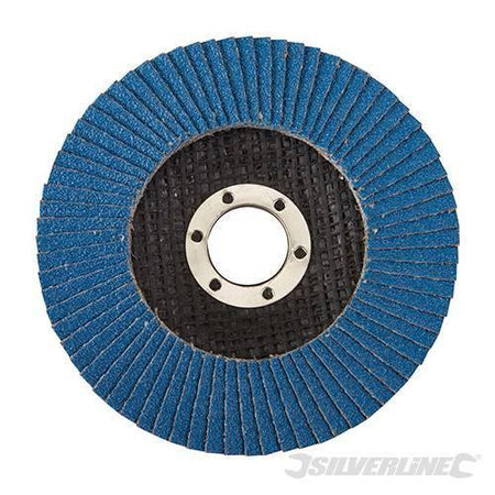Disco a lamelle in zirconio per l'utilizzo con smerigliatrici angolari nuovo prodotto silverline Silverline