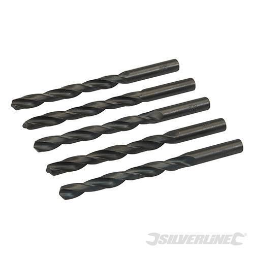 Punte trapano Jobber HSS-R in acciaio forgiato 4341 per metalli Silverline 5 pezzi silverline
