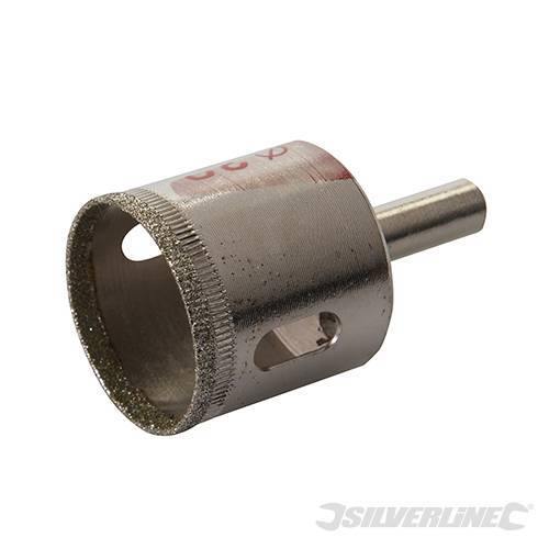 Sega a tazza diamantata per forare piastrelle , vetro, marmo, ardesia e gres porcellanato varie mis. silverline