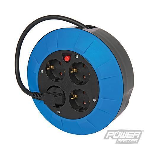 Avvolgicavo bobina di tipo europeo F (Schuko) 4 banda 5 m Power Master