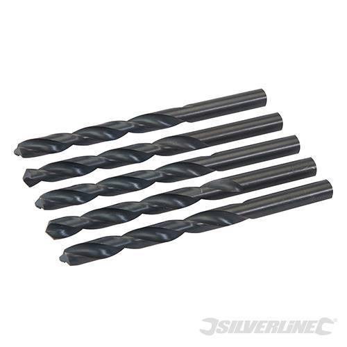 Punte trapano Jobber HSS-R in acciaio forgiato 4341 per metalli Silverline 5 pezzi silverline