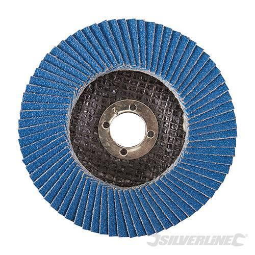 Disco a lamelle in zirconio per l'utilizzo con smerigliatrici angolari nuovo prodotto silverline Silverline