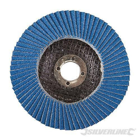 Disco a lamelle in zirconio per l'utilizzo con smerigliatrici angolari nuovo prodotto silverline Silverline