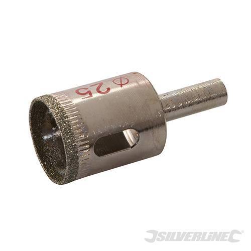 Sega a tazza diamantata per forare piastrelle , vetro, marmo, ardesia e gres porcellanato varie mis. silverline