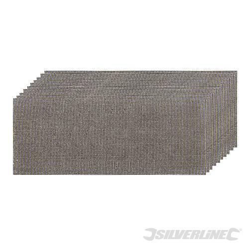 Fogli a rete abrasivi fissaggio a strappo 115 x 230 mm per platorelli riutilizzabili silverline Silverline