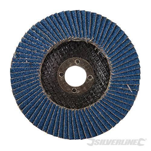 Disco a lamelle in zirconio per l'utilizzo con smerigliatrici angolari nuovo prodotto silverline Silverline
