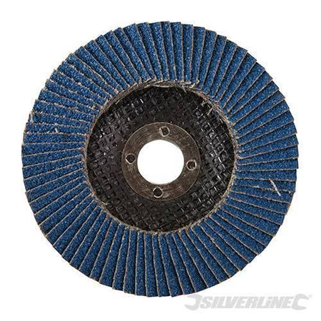 Disco a lamelle in zirconio per l'utilizzo con smerigliatrici angolari nuovo prodotto silverline Silverline