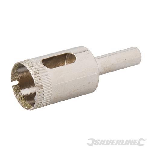 Sega a tazza diamantata per forare piastrelle , vetro, marmo, ardesia e gres porcellanato varie mis. silverline