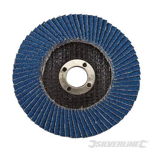 Disco a lamelle in zirconio per l'utilizzo con smerigliatrici angolari nuovo prodotto silverline Silverline