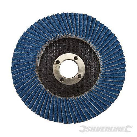Disco a lamelle in zirconio per l'utilizzo con smerigliatrici angolari nuovo prodotto silverline Silverline