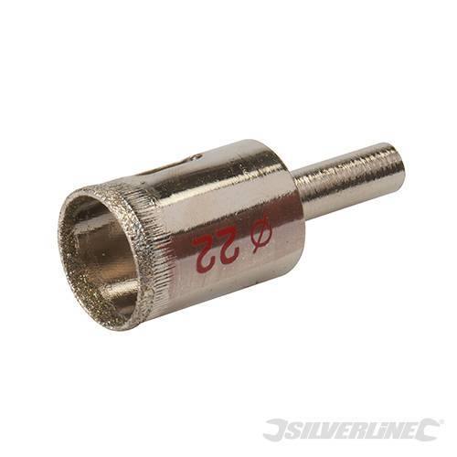 Sega a tazza diamantata per forare piastrelle , vetro, marmo, ardesia e gres porcellanato varie mis. silverline