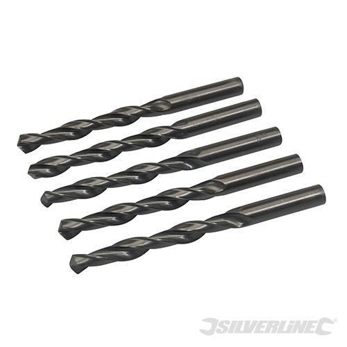 Punte trapano Jobber HSS-R in acciaio forgiato 4341 per metalli Silverline 5 pezzi silverline