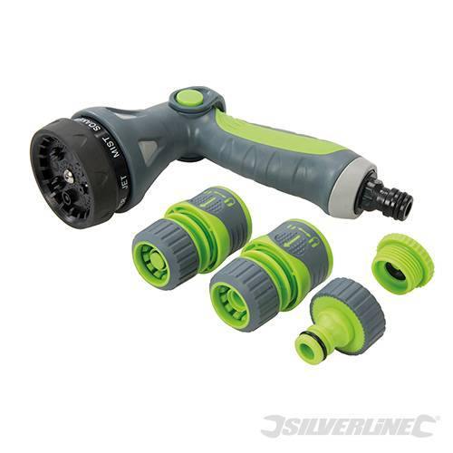 Set di pistola a spray per giardinaggio ergonomica e regolabile professionale Silverline Silverline