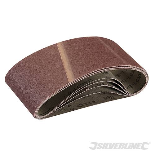 Nastri abrasivi 75 x 457mm in ossido di alluminio per levigatrici a nastro offerta silverline Silverline