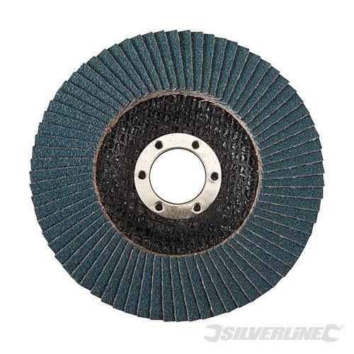 Disco a lamelle in zirconio per l'utilizzo con smerigliatrici angolari nuovo prodotto silverline Silverline