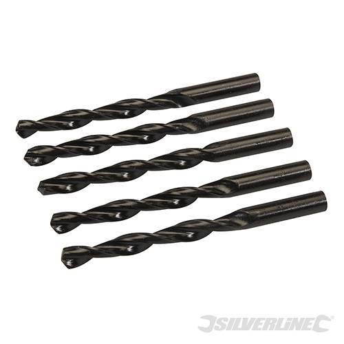 Punte trapano Jobber HSS-R in acciaio forgiato 4341 per metalli Silverline 5 pezzi silverline
