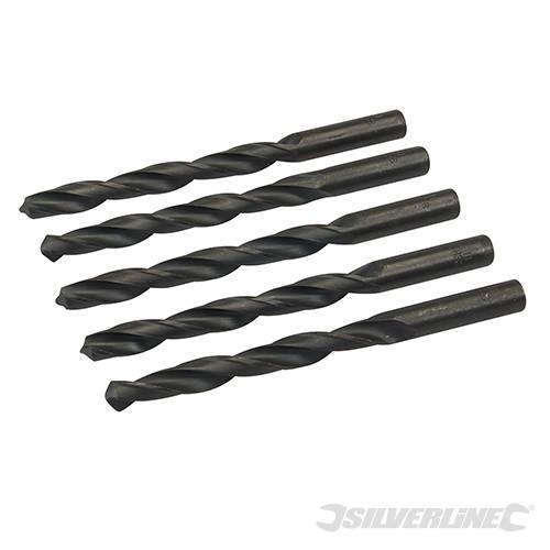 Punte trapano Jobber HSS-R in acciaio forgiato 4341 per metalli Silverline 5 pezzi silverline