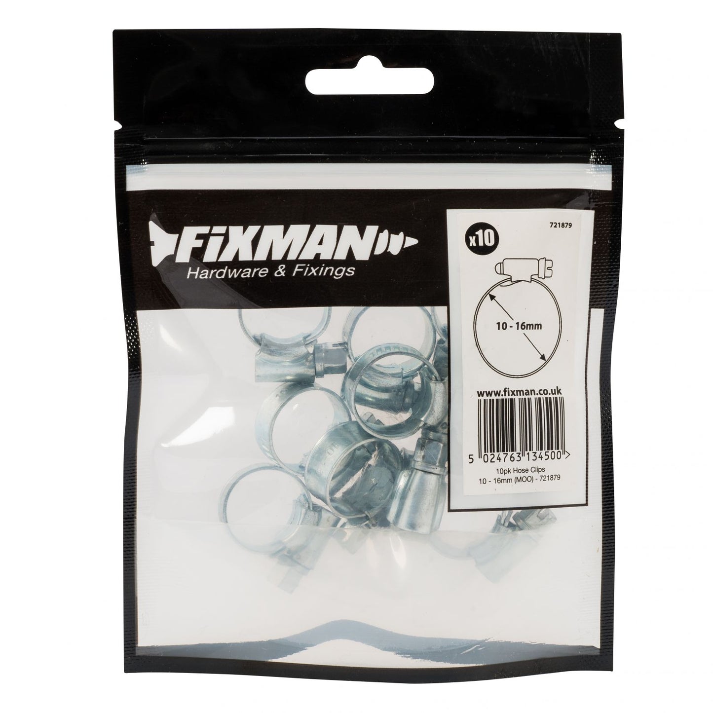 FASCETTE DI SERRAGGIO PER TUBI IN GOMMA, IN PLASTICA E FLESSIBILI 10 PZ FIXMAN Fixman