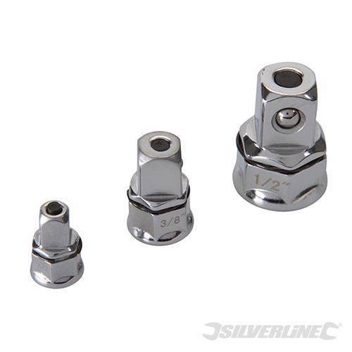 Silverline Adattatore per chiavi a cricchetto 3 pz Set di leve cricco meccanica Silverline