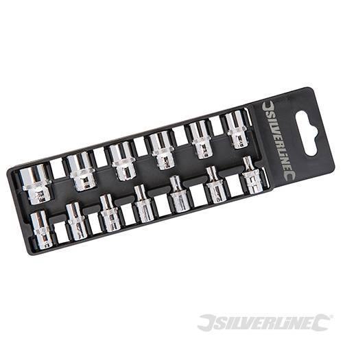 Set chiavi Silverline a bussola 13 pezzi 1/4 misure 4-14mm in acciaio Prezzo Silverline