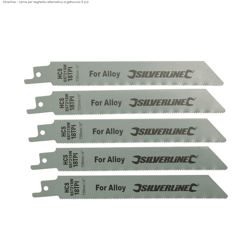 Silverline 5 Lame per seghetto alternativo a gattuccio Silverline