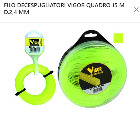 Copia del FILO DECESPUGLIATORI VIGOR SPIRAL-ALU-BLU 30 M D.4 MM viglietta