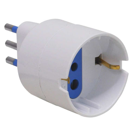 ADATTATORE SEMPLICE IN BLISTER 2P+T spina 10A/ presa schuko 10A Globex Globex