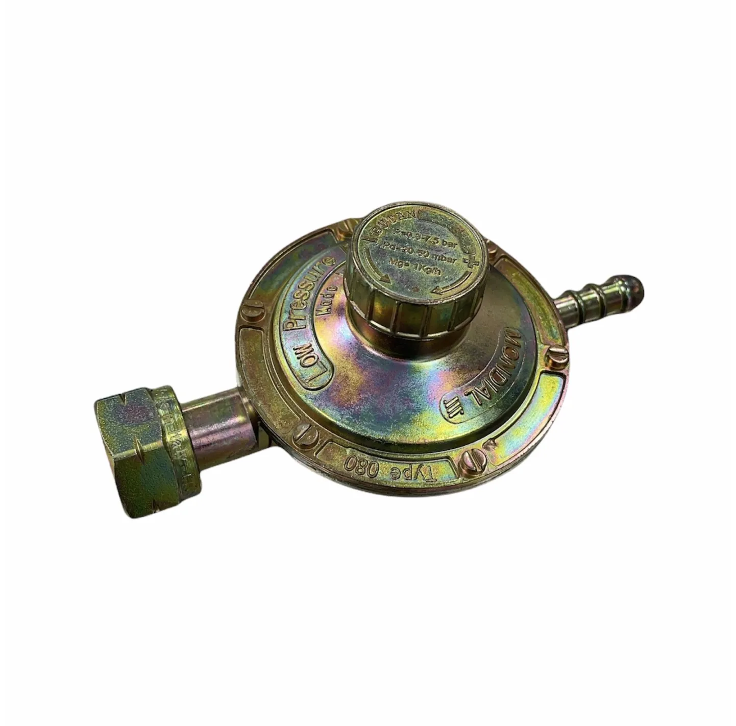 Regolatore gas bassa pressione taratura regolabile 20/60 mbar Mondial Mondial