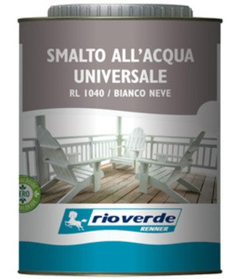 Smalto universale all'acqua RL 1040 bianco neve 750ml RIO VERDE RENNER Rio Verde Renner