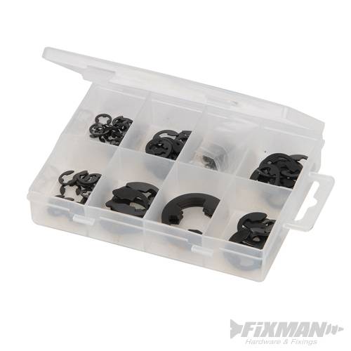 Confezione di clip a E assortimento misure 3-19 mm Fixman 135 pz Fixman