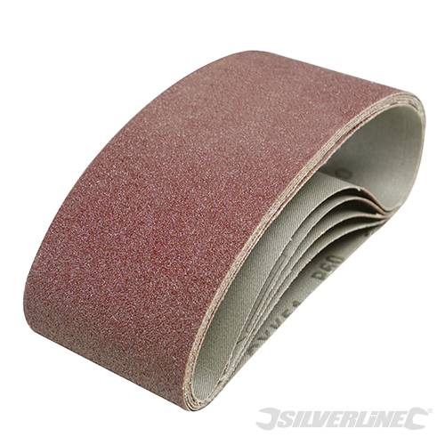 Nastri abrasivi 75 x 457mm in ossido di alluminio per levigatrici a nastro offerta silverline Silverline
